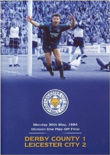 1994 Leicester City football match DVD cover with celebrating player.