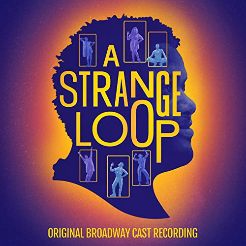 “A Strange Loop” album cover: a blue head silhouette with figures inside.