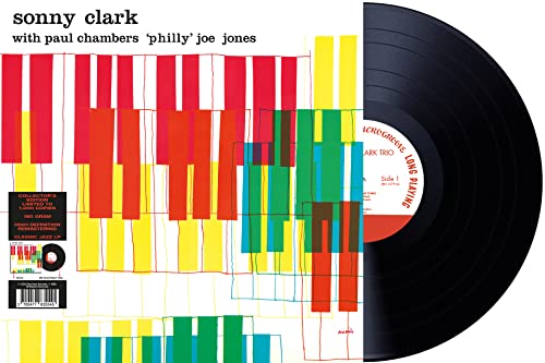 Sonny Clark Trio vinyl record with abstract piano key cover art.