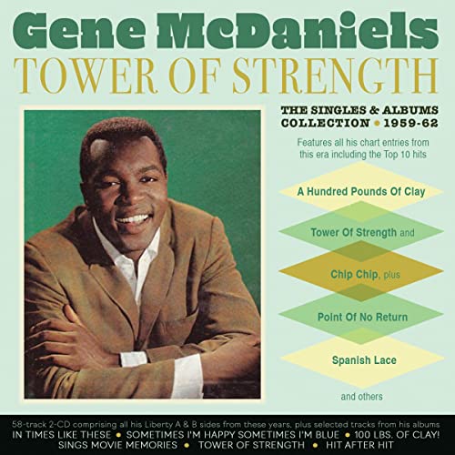 CD cover for Gene McDaniel’s “The Singles & Albums Collection 1959-62”, featuring his portrait.