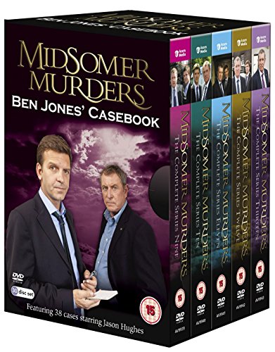 "Midsomer Murders: Ben Jones' Casebook DVD box set, featuring a man in a suit."