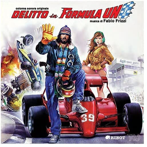CD cover: racing scene with people, a car, and flames.