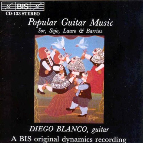 "CD cover with traditional dancers illustration, black background, white text."