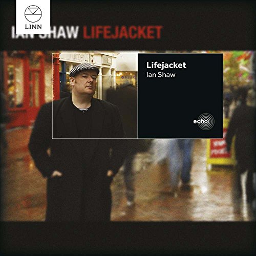 "Album cover for 'Lifejacket' by Ian Shaw, featuring a man in a striped hat."