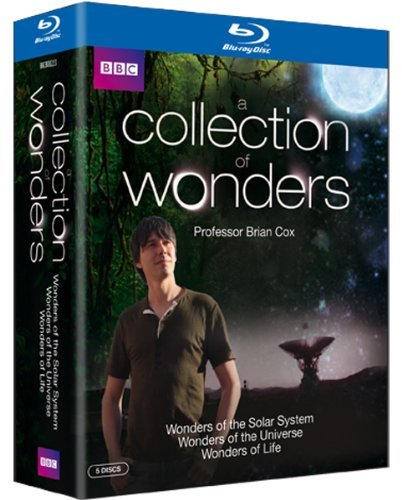 "A Collection of Wonders" Blu-ray box set featuring Professor Brian Cox against a space backdrop.