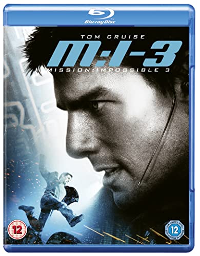 Blu-ray cover for Mission: Impossible 3 featuring Tom Cruise and a running action figure.
