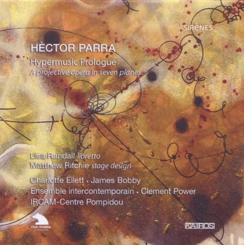 "Album cover with abstract orange and brown background, white text, and black line art."