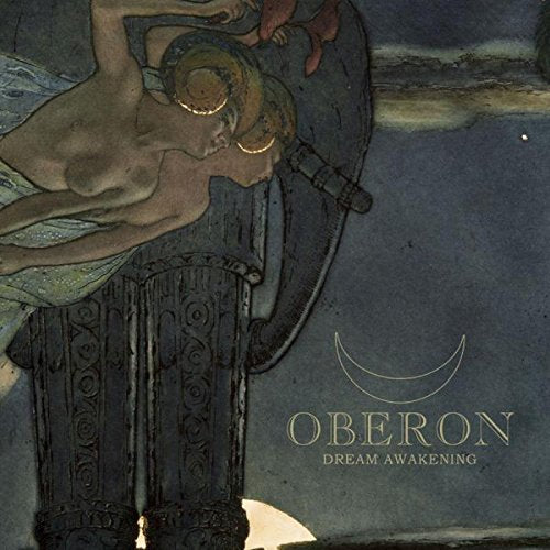 CD cover: figure with telescope, crescent moon, and title "Oberon".