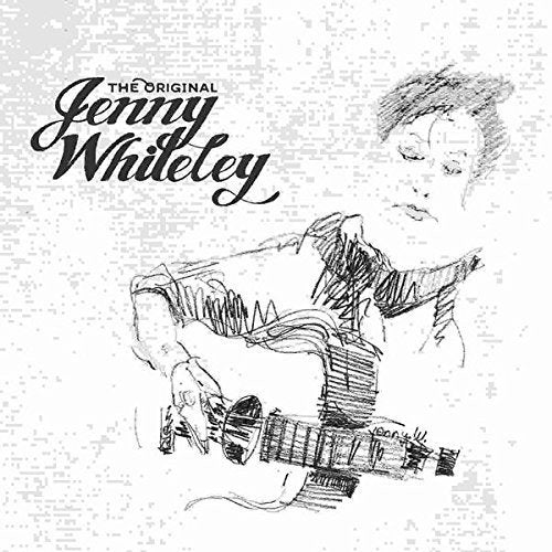 "Album cover with sketch of a woman playing guitar, titled 'The Original Jenny Whiteley'."