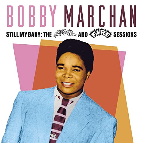 Bobby Marchan album cover with portrait and colorful geometric background.