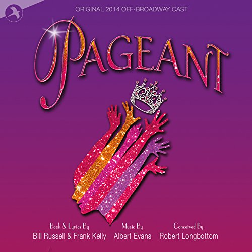 CD cover for "Pageant" musical, with glittery arms reaching for a crown.