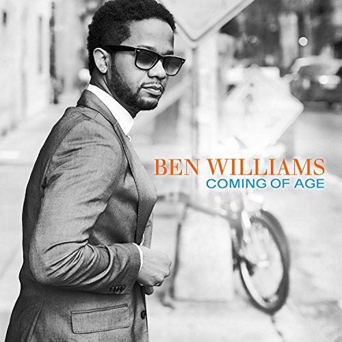 Black and white album cover featuring Ben Williams in a suit.