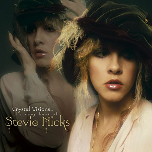 Stevie Nicks' album cover featuring her portrait with a hat and feather.