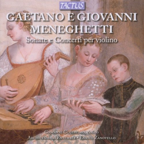CD cover featuring a Renaissance painting of three musicians playing instruments together.