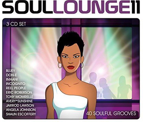 A CD cover featuring a cartoon woman in a white dress, purple background, and artist names.