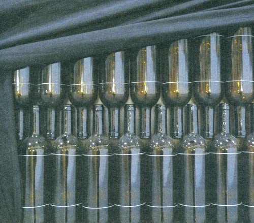 CD cover with a repeating pattern of glass bottles.