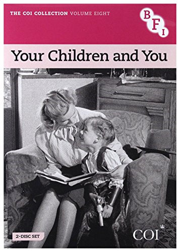 DVD cover: mother and child reading, black and white, 1950s style.