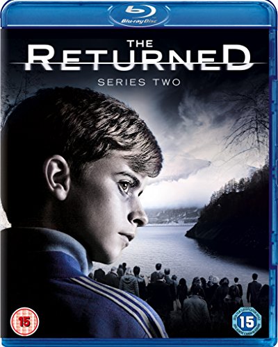 "Blu-ray case with a boy's profile and a crowd by a lake."