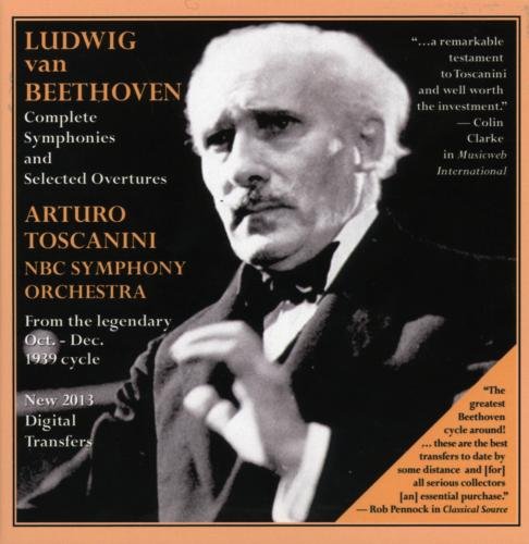 CD cover with Beethoven portrait and text on black background, peach border.