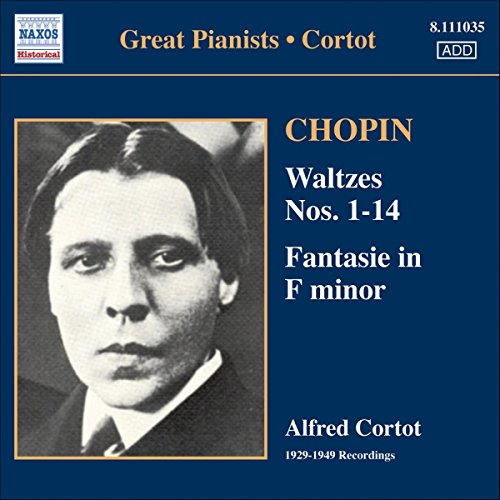 CD cover featuring a portrait of pianist Alfred Cortot and Chopin’s music.