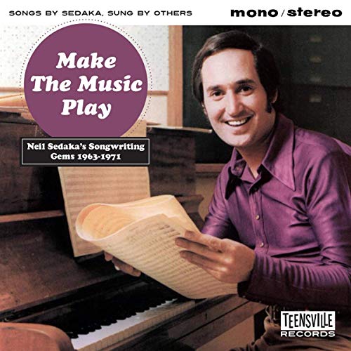 CD cover featuring Neil Sedaka and sheet music, titled “Make The Music Play.”
