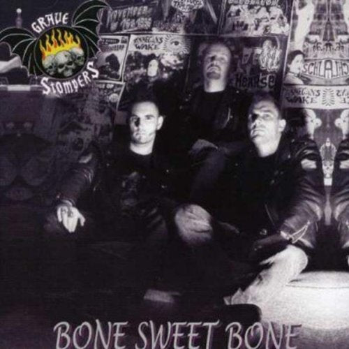 CD cover for Grave Stompers’ “Bone Sweet Bone” featuring three men.