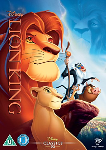 DVD cover for Disney’s The Lion King featuring Simba’s portrait.