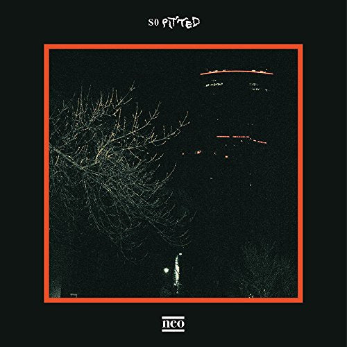 Vinyl record cover: dark, wintry trees with red light streaks.