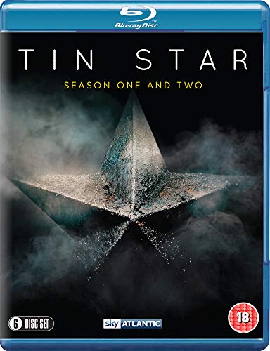 Blu-ray case with "Tin Star" title and a rusty star on a dark background.