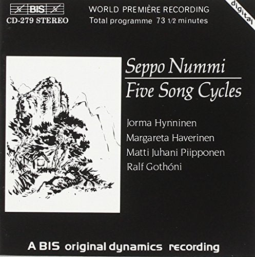 CD cover for "Seppo Nummi - Five Song Cycles" with abstract art.