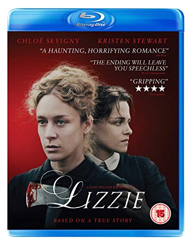 Blue-ray case with "Lizzie" cover, featuring two women against a red background.
