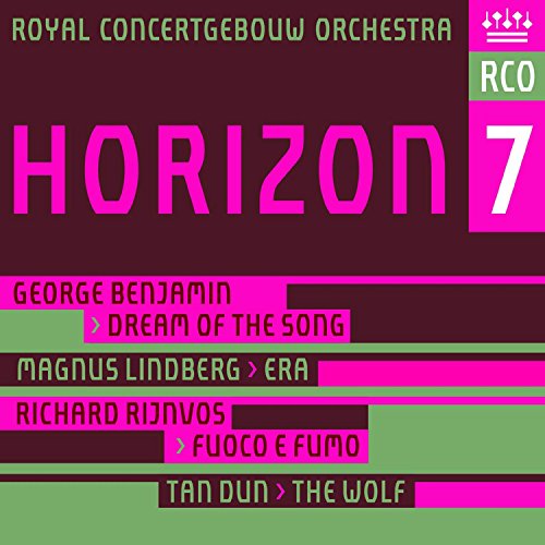 "CD cover with 'Horizon 7' in pink, on a dark red and green background."