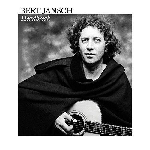 Black and white album cover featuring Bert Jansch holding an acoustic guitar.