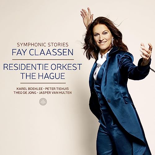 CD cover featuring Fay Claassen, a conductor in a blue suit.