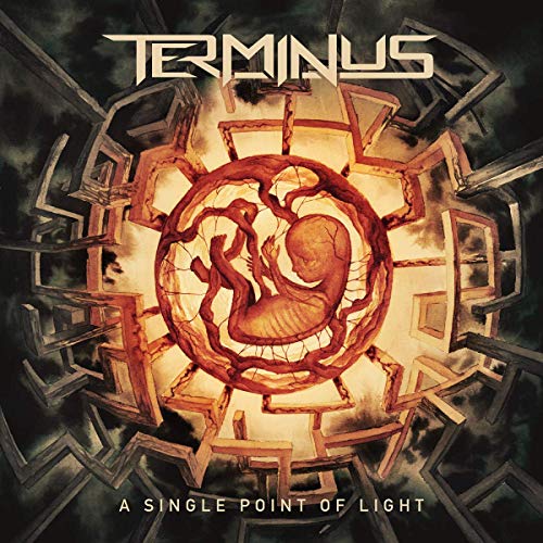 CD cover: fetal figure within a glowing, geometric, abstract design.