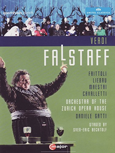 DVD cover for "Falstaff" featuring a man in costume raising his arms.