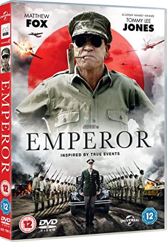 DVD cover for “Emperor” featuring Tommy Lee Jones and wartime imagery.