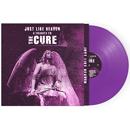 Purple vinyl record and cover art for “Just Like Heaven” Cure tribute.
