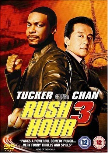 DVD cover for "Rush Hour 3" featuring Chris Tucker and Jackie Chan.