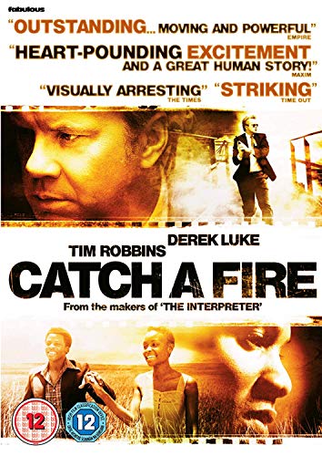 DVD cover for "Catch A Fire" with actors' faces and scenes from the film.