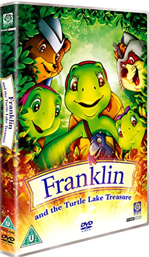 DVD case with cartoon turtles on the cover, titled "Franklin and the Turtle Lake Treasure".