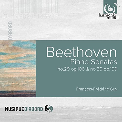 CD cover for Beethoven piano sonatas by Francois Frederic Guy.