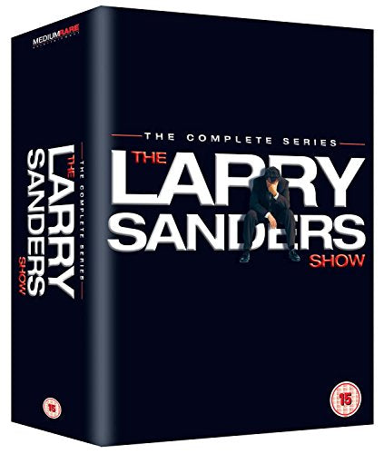 The Larry Sanders Show complete series DVD box set with a man sitting down.