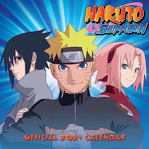 Naruto Shippuden 2024 Calendar, Month To View Square Wall Calendar, Official Product