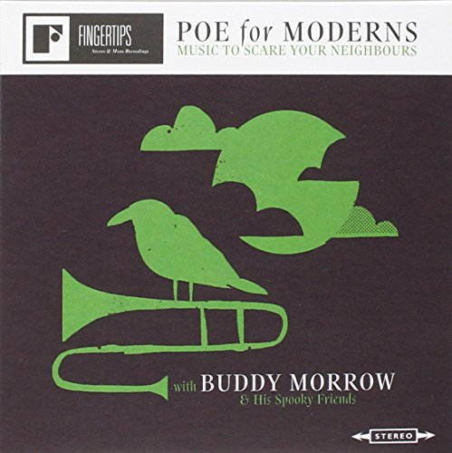 CD cover: green birds and trumpet against a dark background.