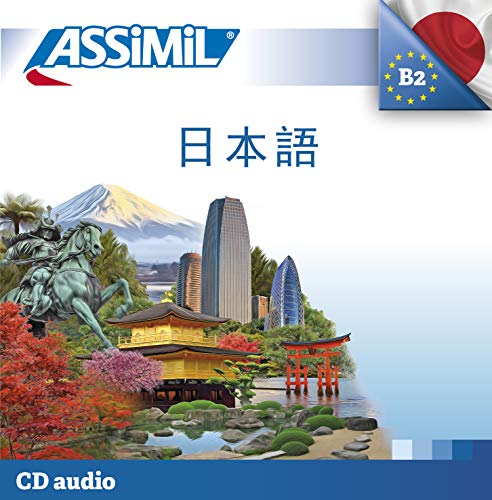 Assimil Japanese language course cover with Mount Fuji and city scenes.
