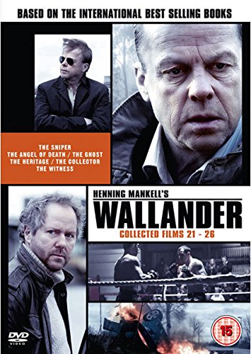 DVD cover featuring actor Krister Henriksson as detective Kurt Wallander.