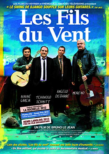 DVD cover for “Les Fils Du Vent,” a documentary featuring four musicians.