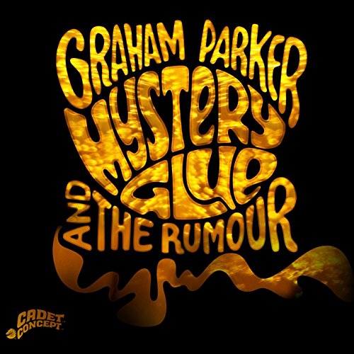 Album cover with yellow, dripping text on a black background, featuring Graham Parker's name.