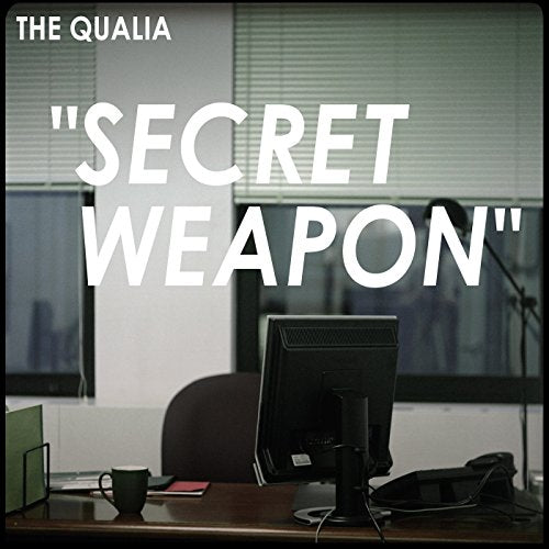 "CD cover with office desk scene and 'SECRET WEAPON' text overlay."
